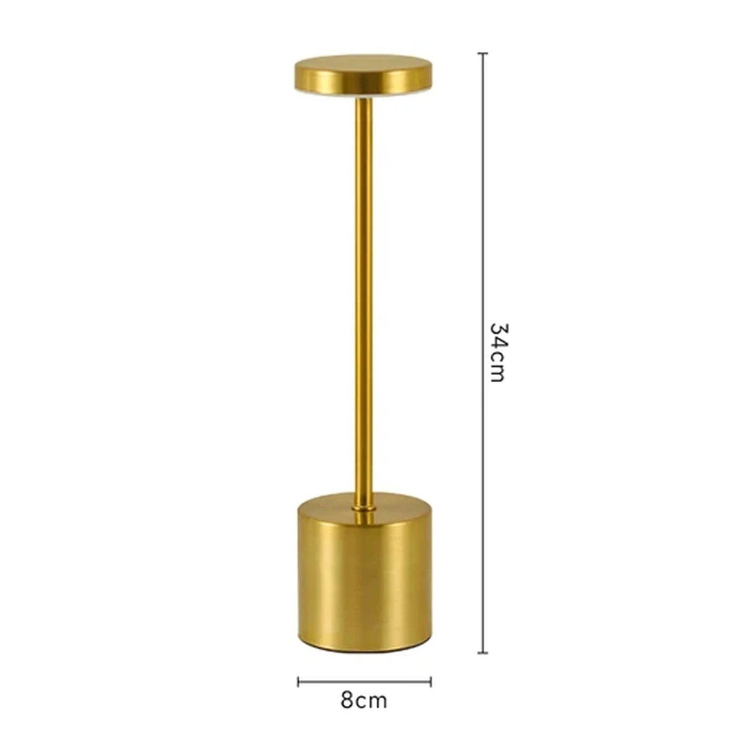 Simple LED Metal Table Lamp Rechargeable Touch Desk Lamp 3 Colors Adjustable Bedside Creative Ambient Light Bar Room Decor Light