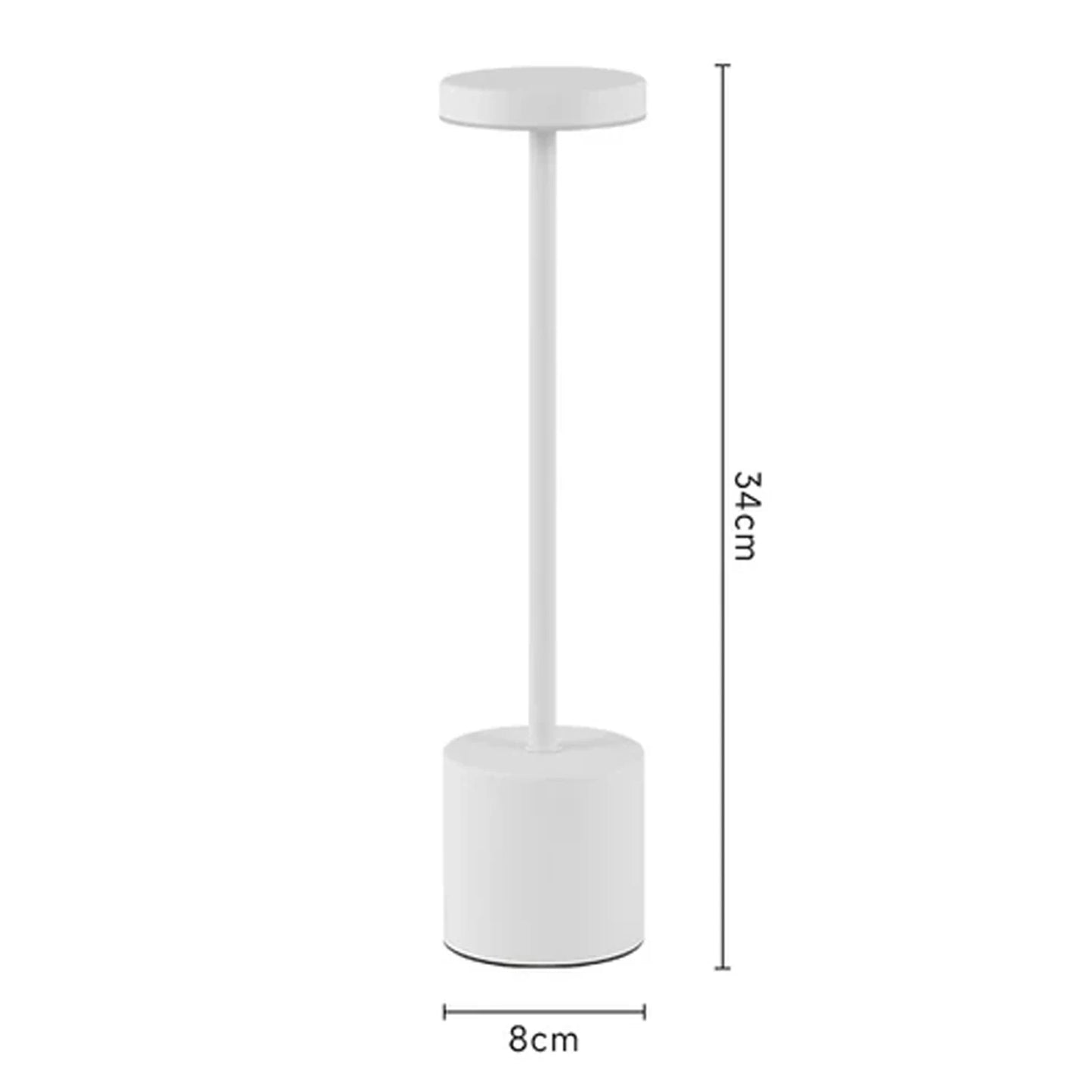 Simple LED Metal Table Lamp Rechargeable Touch Desk Lamp 3 Colors Adjustable Bedside Creative Ambient Light Bar Room Decor Light