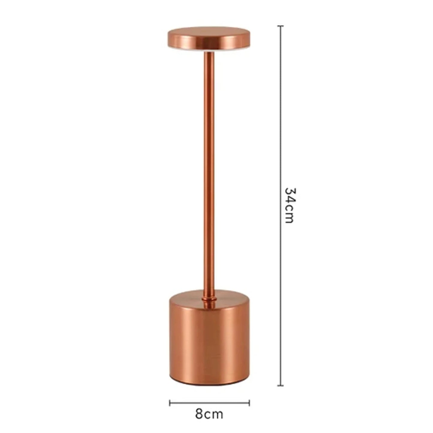 Simple LED Metal Table Lamp Rechargeable Touch Desk Lamp 3 Colors Adjustable Bedside Creative Ambient Light Bar Room Decor Light